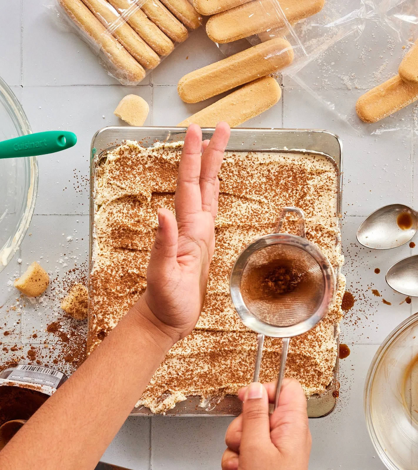 Tiramisu for Priya's Kitchen Adventures cookbook. Image by Austin based food photographer, Mackenzie Smith.