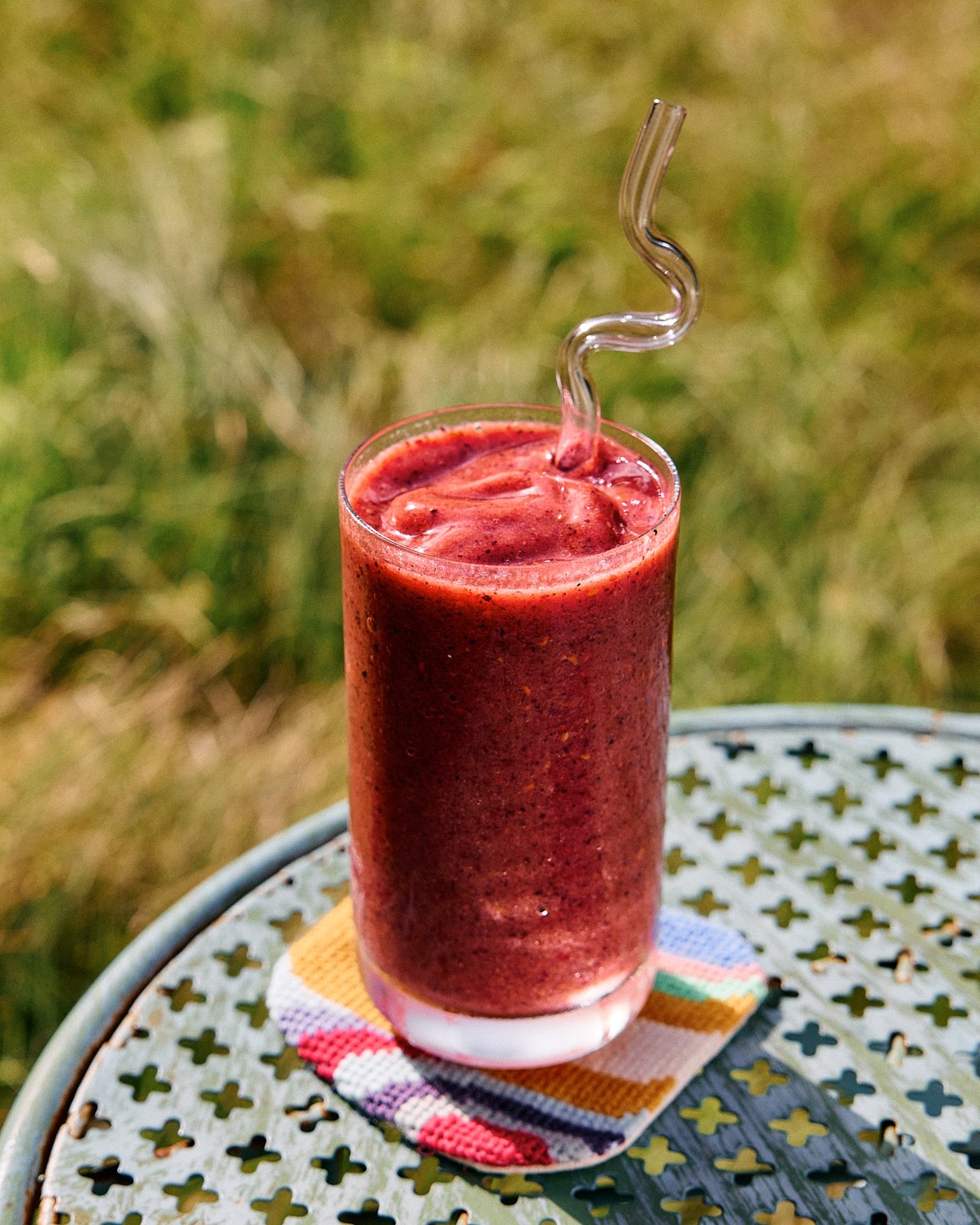 La Reina smoothie, named for its founder, for Veracruz All Natural's cookbook. Image by Austin-based cookbook photographer, Mackenzie Smith.