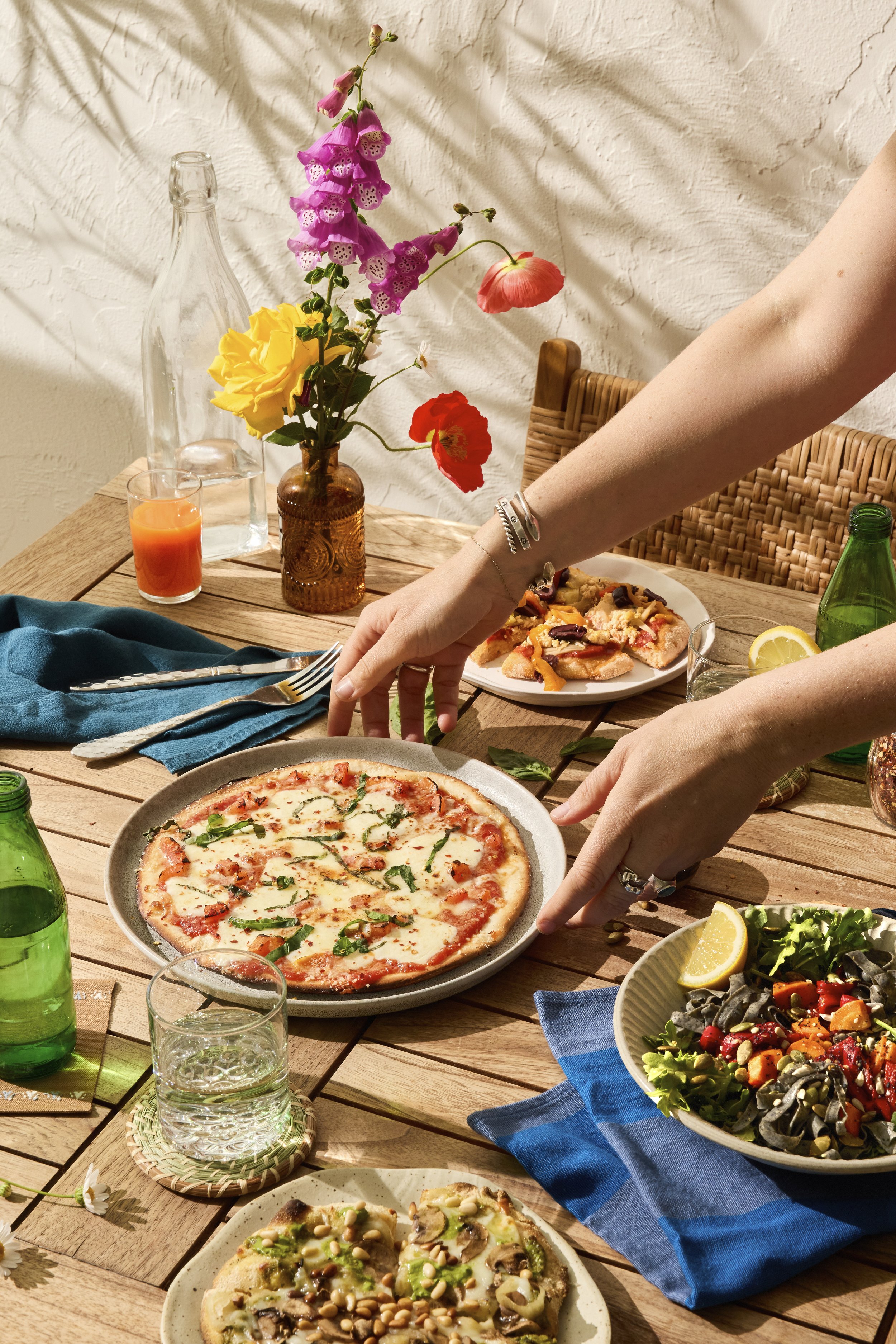 Gluten Free Pizza, for Canyon Ranch Tucson, by culinary photographer Mackenzie Smith, props by Audrey K Davis. Food by Chef Pete Ghione. 