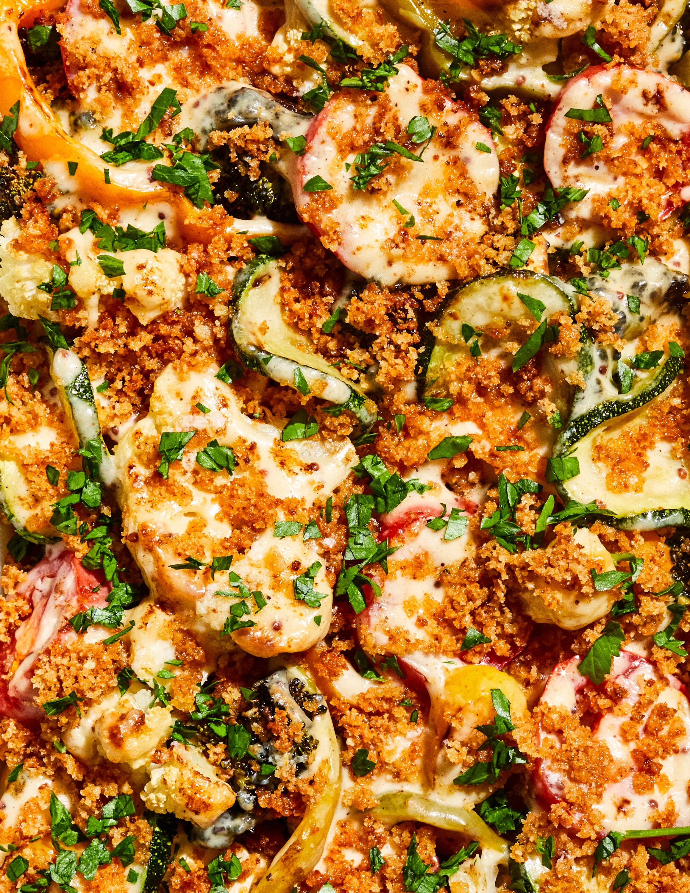 Veggie Gratin for Jen Hatmaker's cookbook, Feed These People. Image by Austin-based food photographer, Mackenzie Smith.