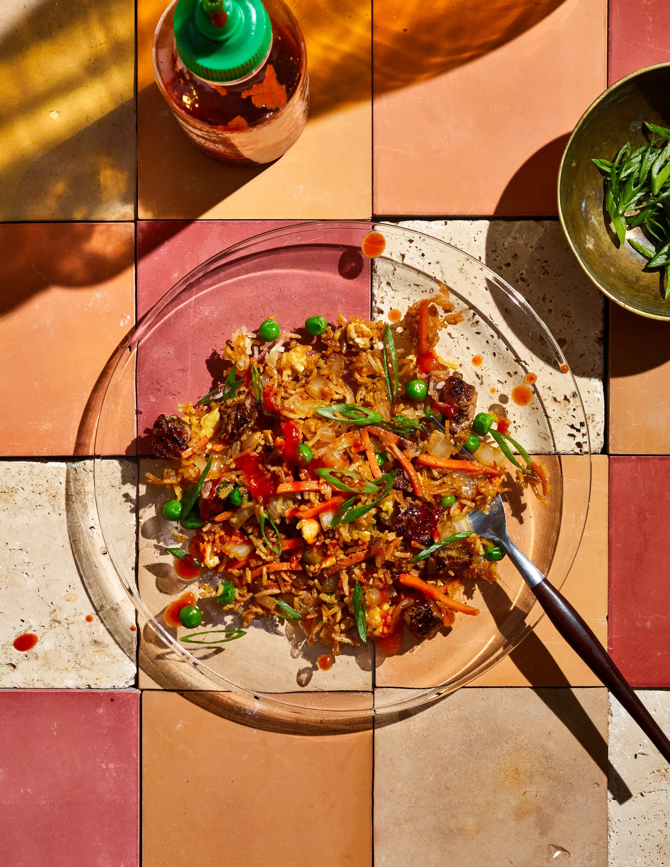Fried rice for Jen Hatmaker's cookbook, Feed These People. Image by Austin-based food photographer, Mackenzie Smith.