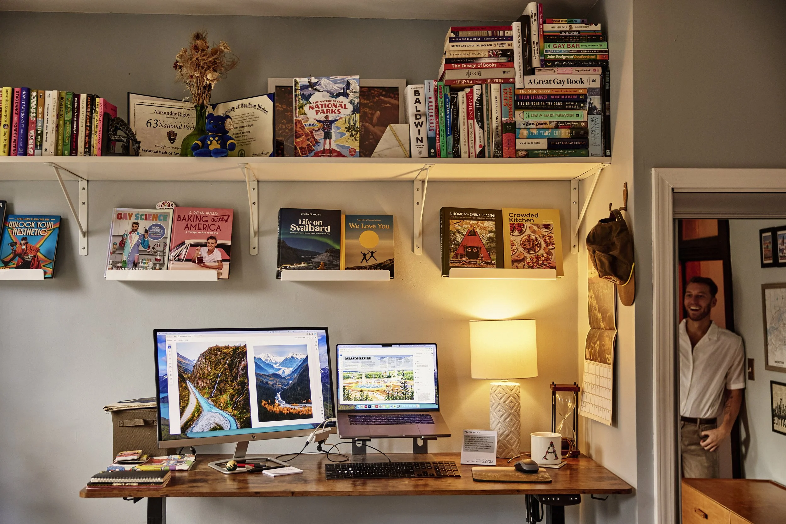 Alexander's home office where he writes children's books. Image by Austin-based lifestyle photographer, Mackenzie Smith.