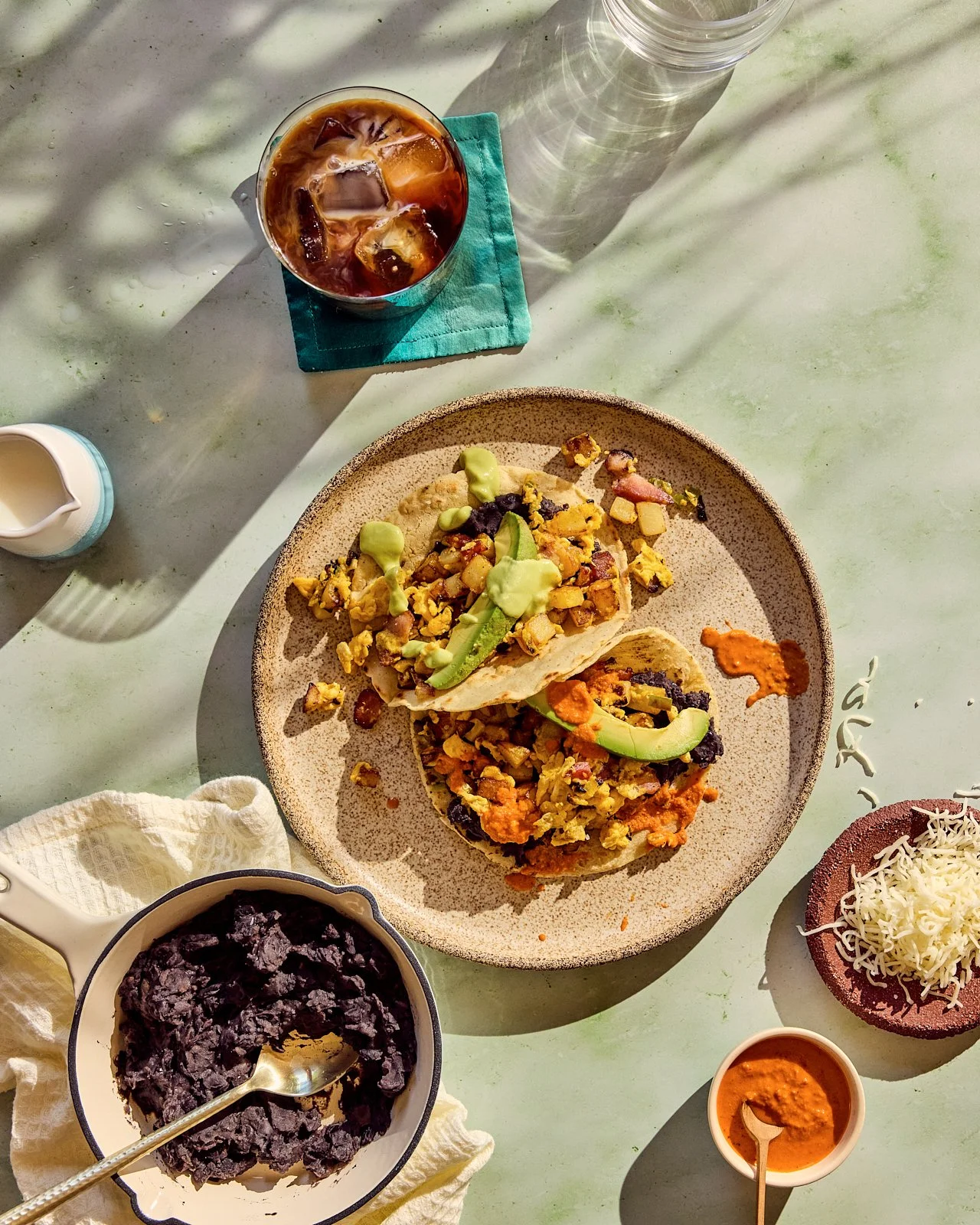 Migas tacos for Veracruz All Natural's cookbook. Image by Austin-based food photographer, Mackenzie Smith.