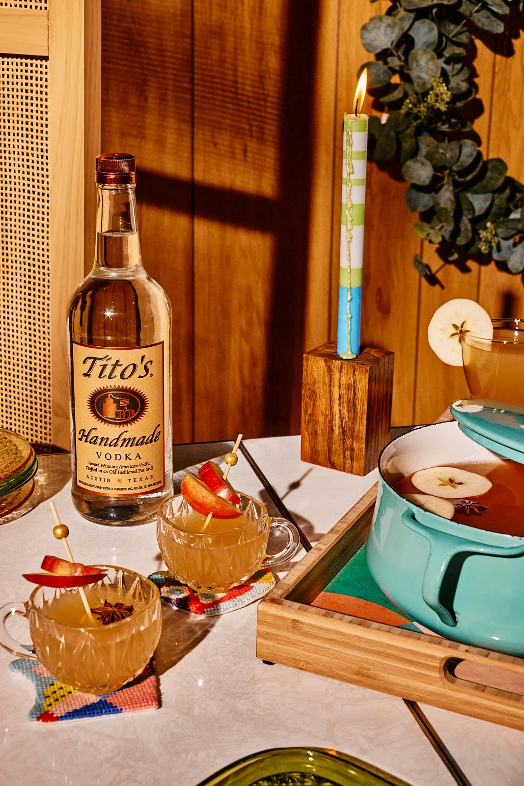 Tito's Handmade Vodka, winter lifestyle campaign. Image by Austin-based food and product photographer, Mackenzie Smith.