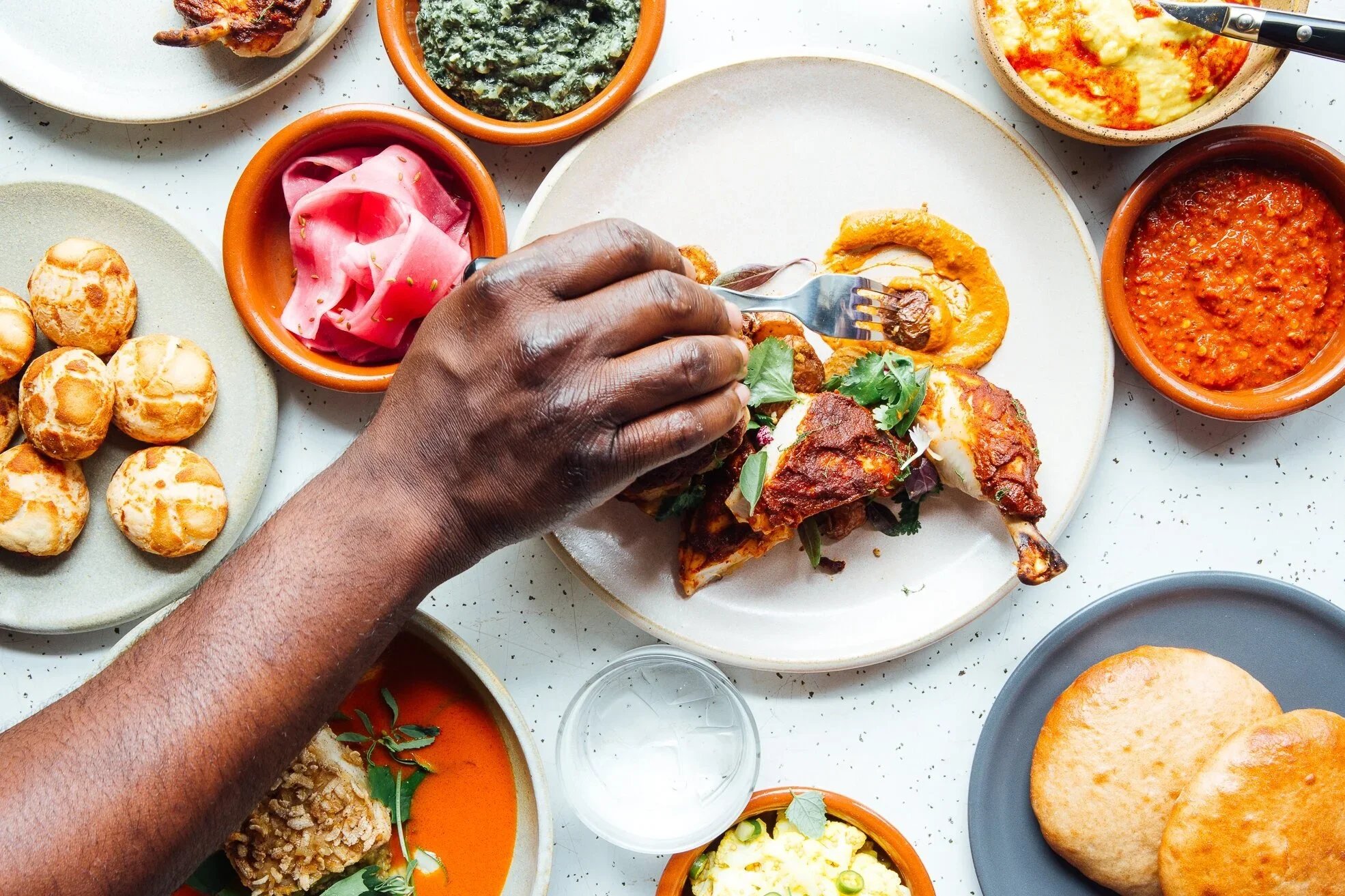 Chicken feast for Vixen's Wedding. Image by Austin-based restaurant and food photographer, Mackenzie Smith.