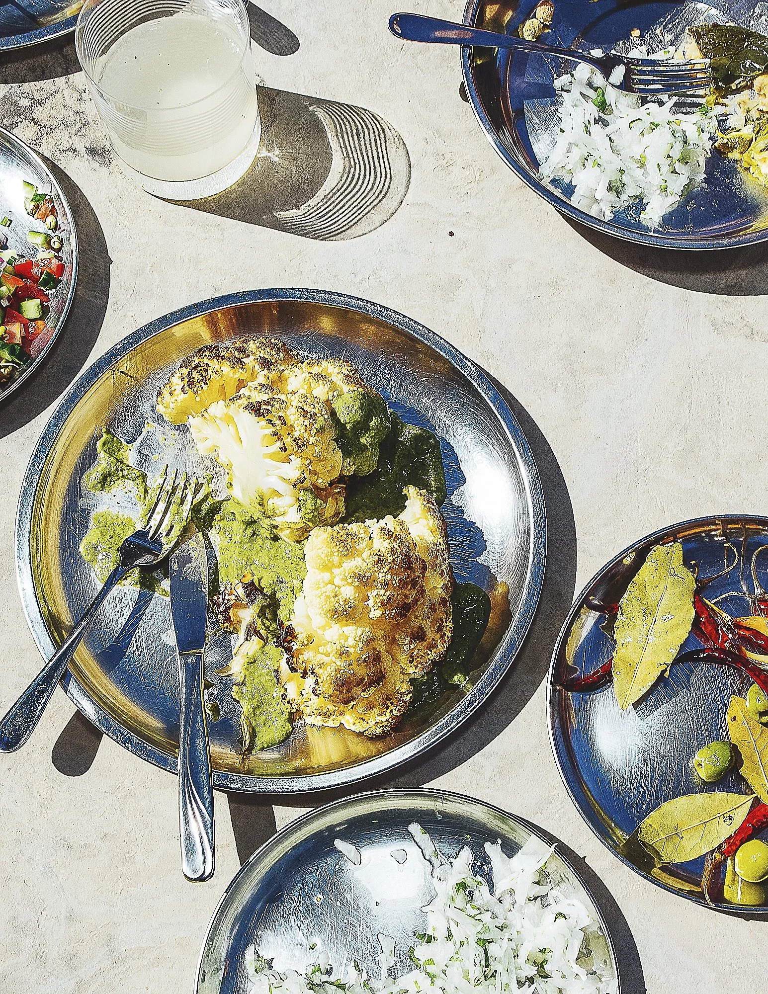Cauliflower party for Indian(-ish). Image by Austin-based food photographer, Mackenzie Smith.