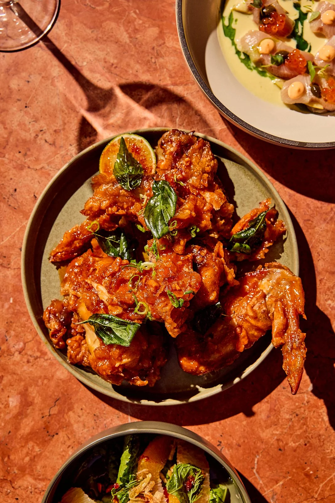 Crispy Ayam Penyet wings at Siti. Image by Austin-based food and restaurant photographer, Mackenzie Smith.