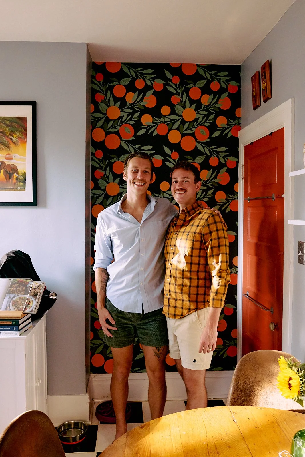 Alexander and Bobby in their Pittsburgh home. Image by Austin-based lifestyle and portrait photographer, Mackenzie Smith.
