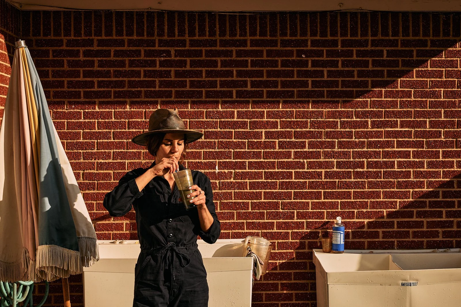 Aimee Nelson at her dye studio. Image by Austin-based portrait and lifestyle photographer, Mackenzie Smith.