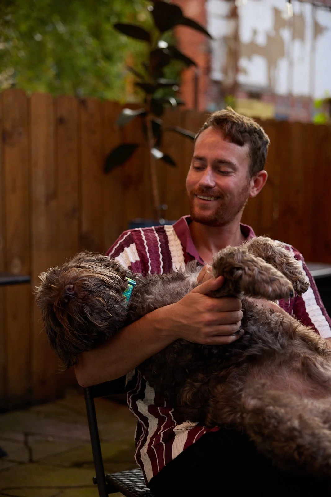 Alexander and his dog. Image by Austin-based lifestyle photographer, Mackenzie Smith.