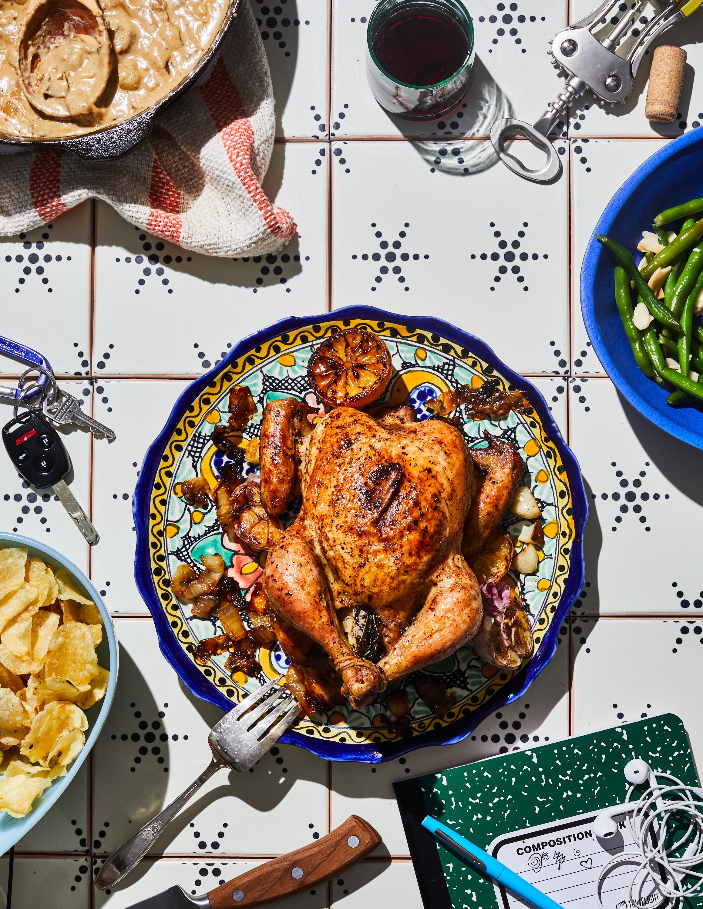 Roast Chicken for Jen Hatmaker's cookbook, Feed These People. Image by Austin-based cookbook photographer, Mackenzie Smith.