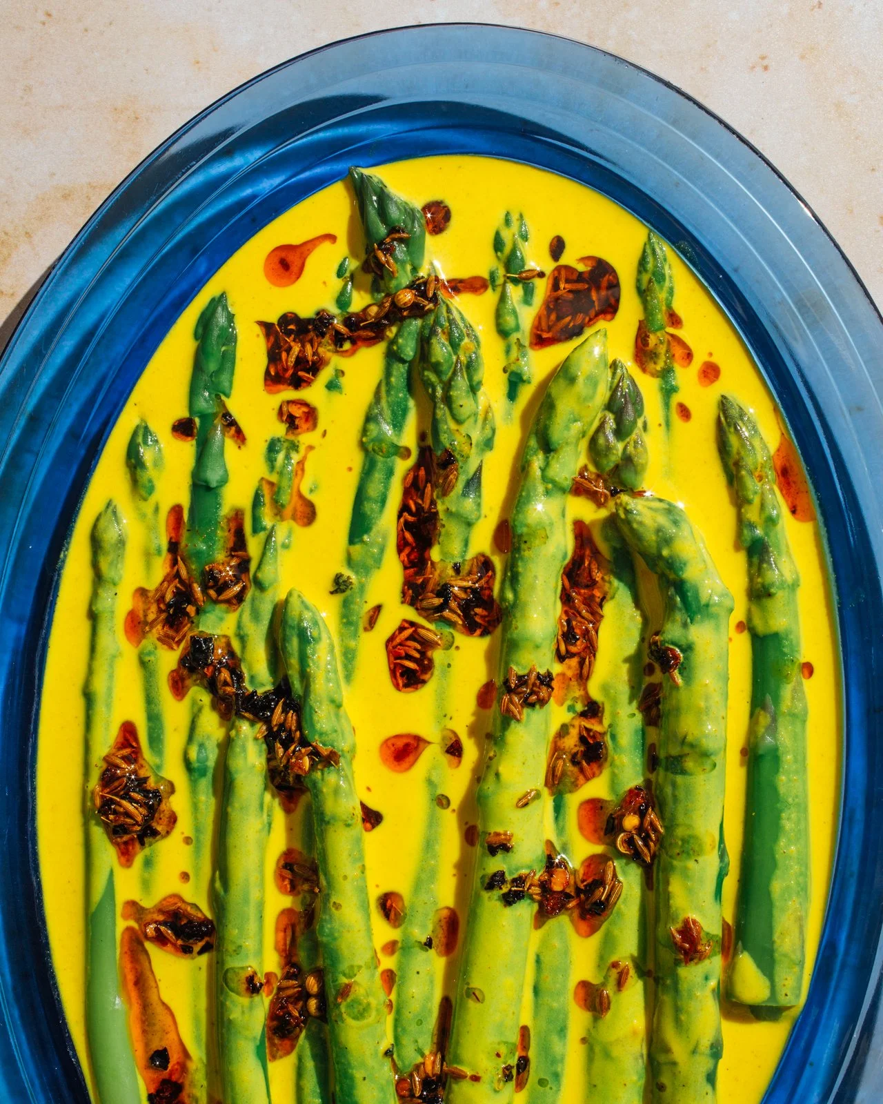 Asparagus image for Brooklyn Delhi by Austin-based food photographer, Mackenzie Smith.