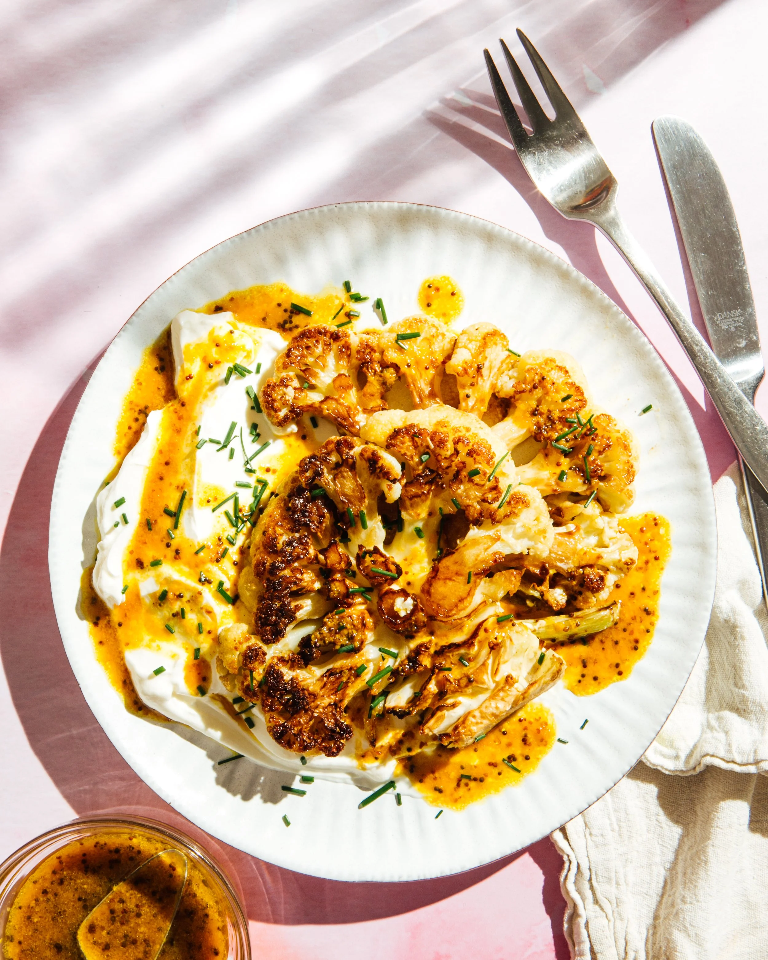 Grilled cauliflower steak. Image by Austin-based food photographer, Mackenzie Smith.