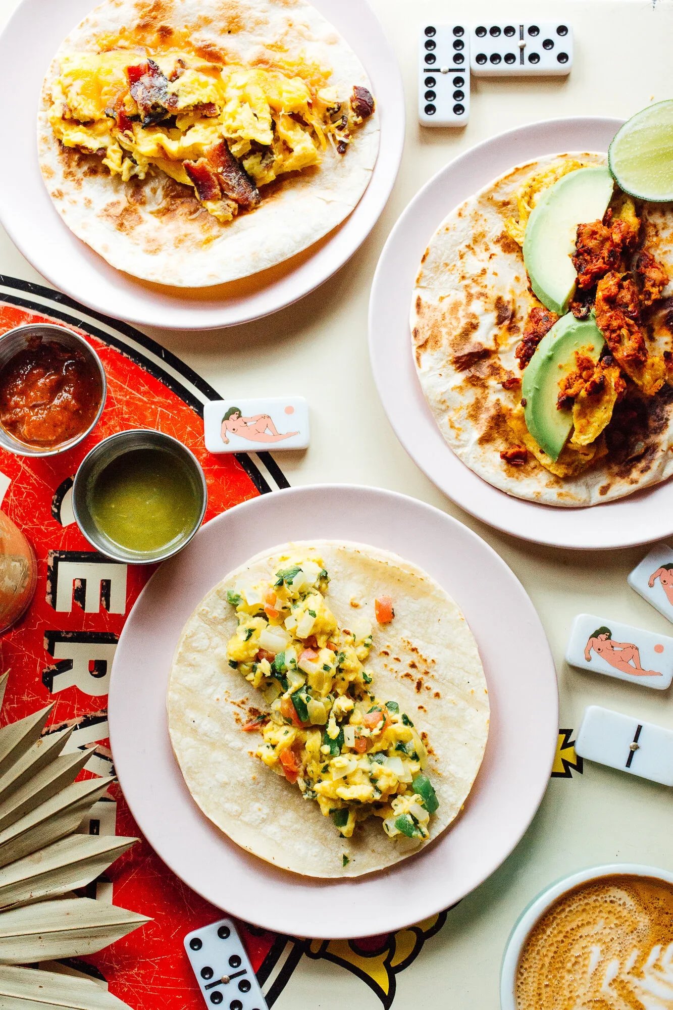Breakfast tacos at Kinda Tropical. Image by Austin-based restaurant and food photographer, Mackenzie Smith.