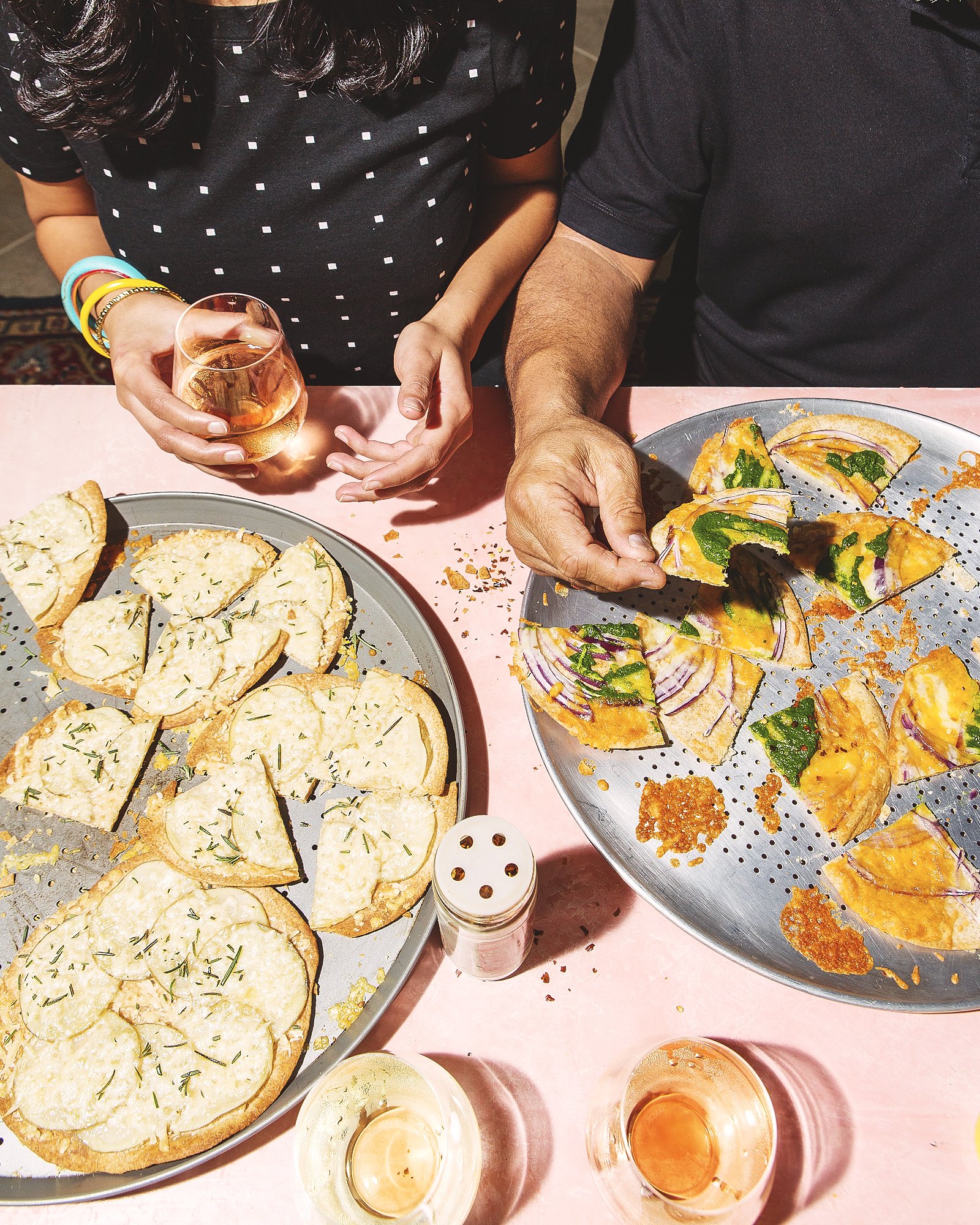 Roti Pizza party. Styling by Judy Kim. Image by Austin-based food and lifestyle photographer, Mackenzie Smith.