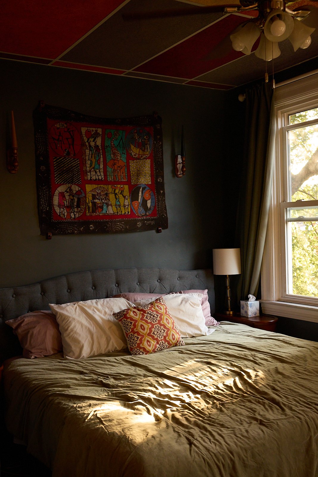 Bedroom in 1900s Pittsburgh townhouse. Image by Austin-based lifestyle photographer, Mackenzie Smith.