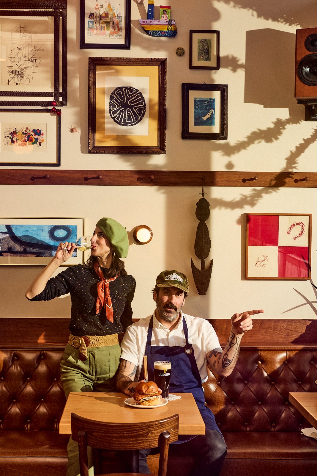 Nicole Rossi and Chef Justin Huffman, husband and wife co-founders of Fish Shop in Austin, Texas, 2025. Image by Austin-based food and portrait photographer, Mackenzie Smith.