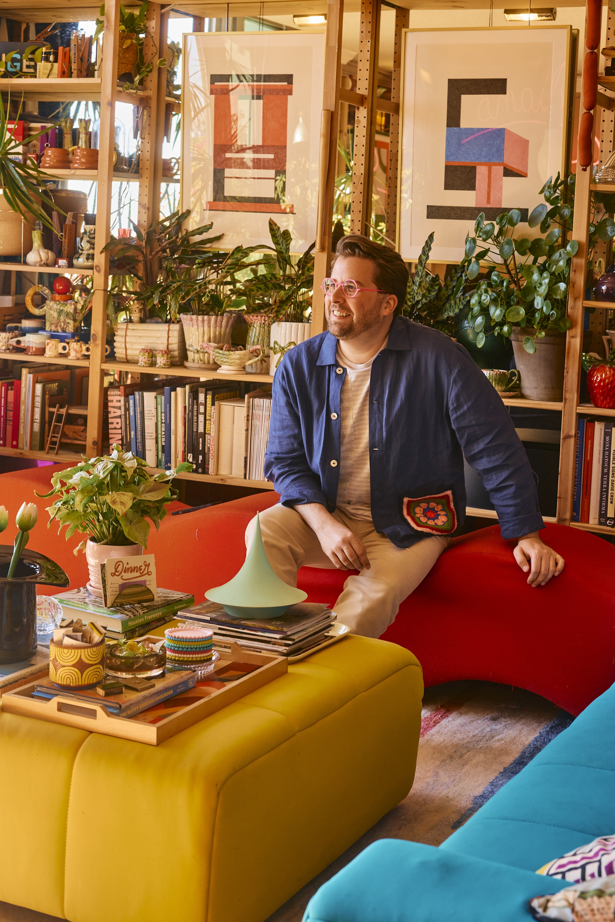 Zach at home for Apartment Therapy. Image by Austin-based lifestyle photographer, Mackenzie Smith.