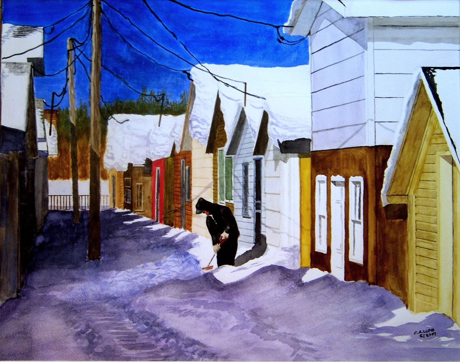 Boat Houses in Winter