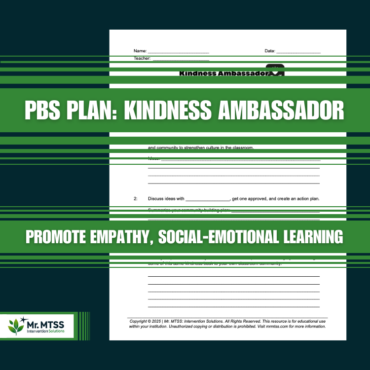Positive Behavior Support (PBS) Plan - Kindness Ambassador