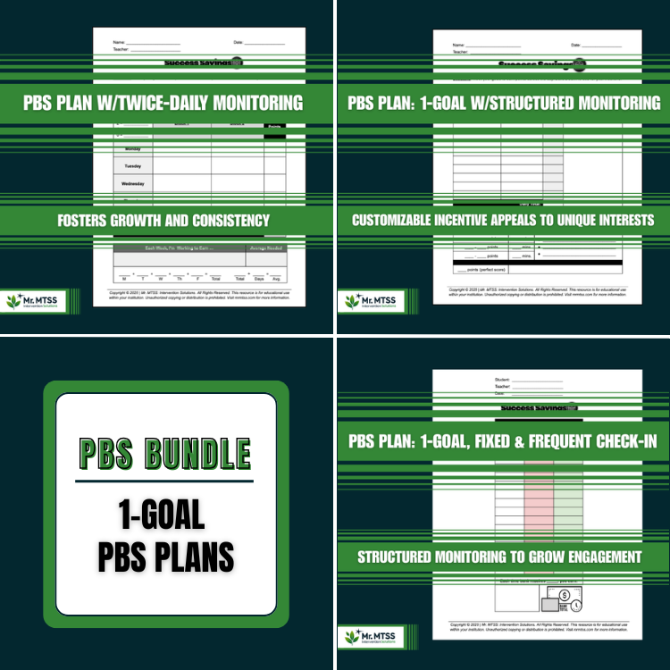 Bundle 6: 1-Goal PBS Plans