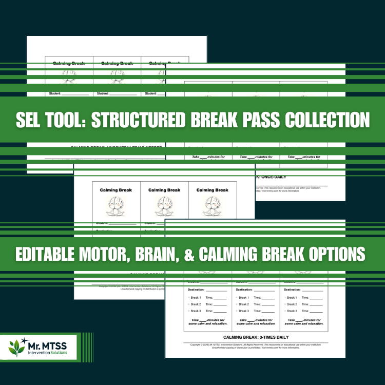 SEL Tool: Structured Break Pass Collection (Motor, Brain, Calming)