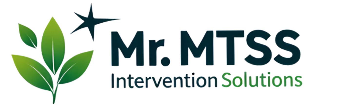 Logo for Mr. MTS intervention solutions featuring a leaf design and text.