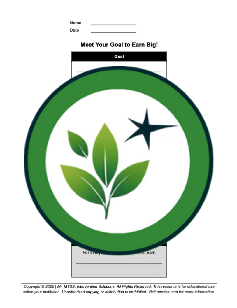 PBS Plan: 1-Goal, Fixed & Frequent Check-in