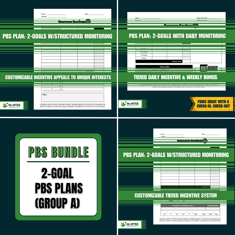 Bundle 7: 2-Goal PBS Plans (Set A)
