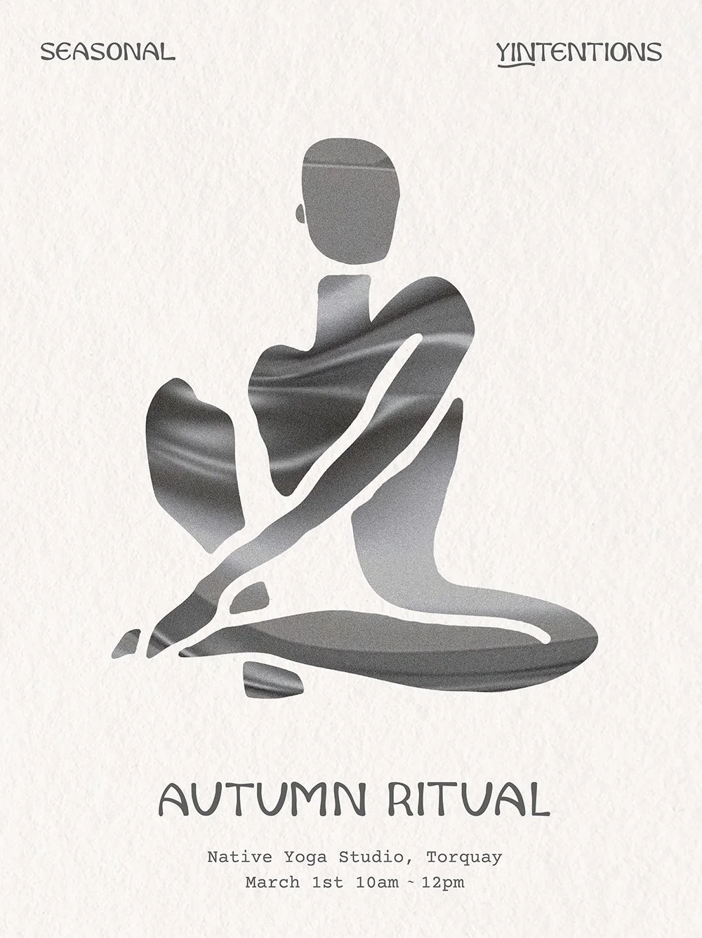 A silhouette of a person sitting with their knee in their chest made of a metal like grey gradient surrounded by text