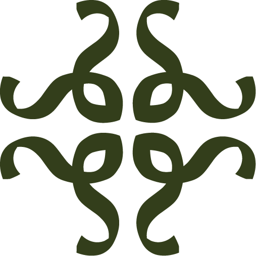 Geometric drawing of an outline square with sections divided by vertical, horizontal, and diagonal lines.