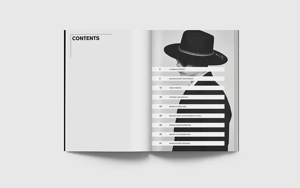 Annual Report for Stëlth open to the contents page