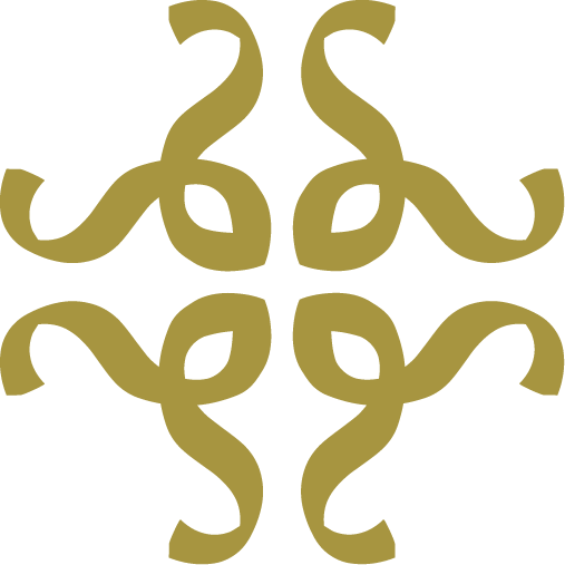 Geometric drawing of an outline square with sections divided by vertical, horizontal, and diagonal lines.