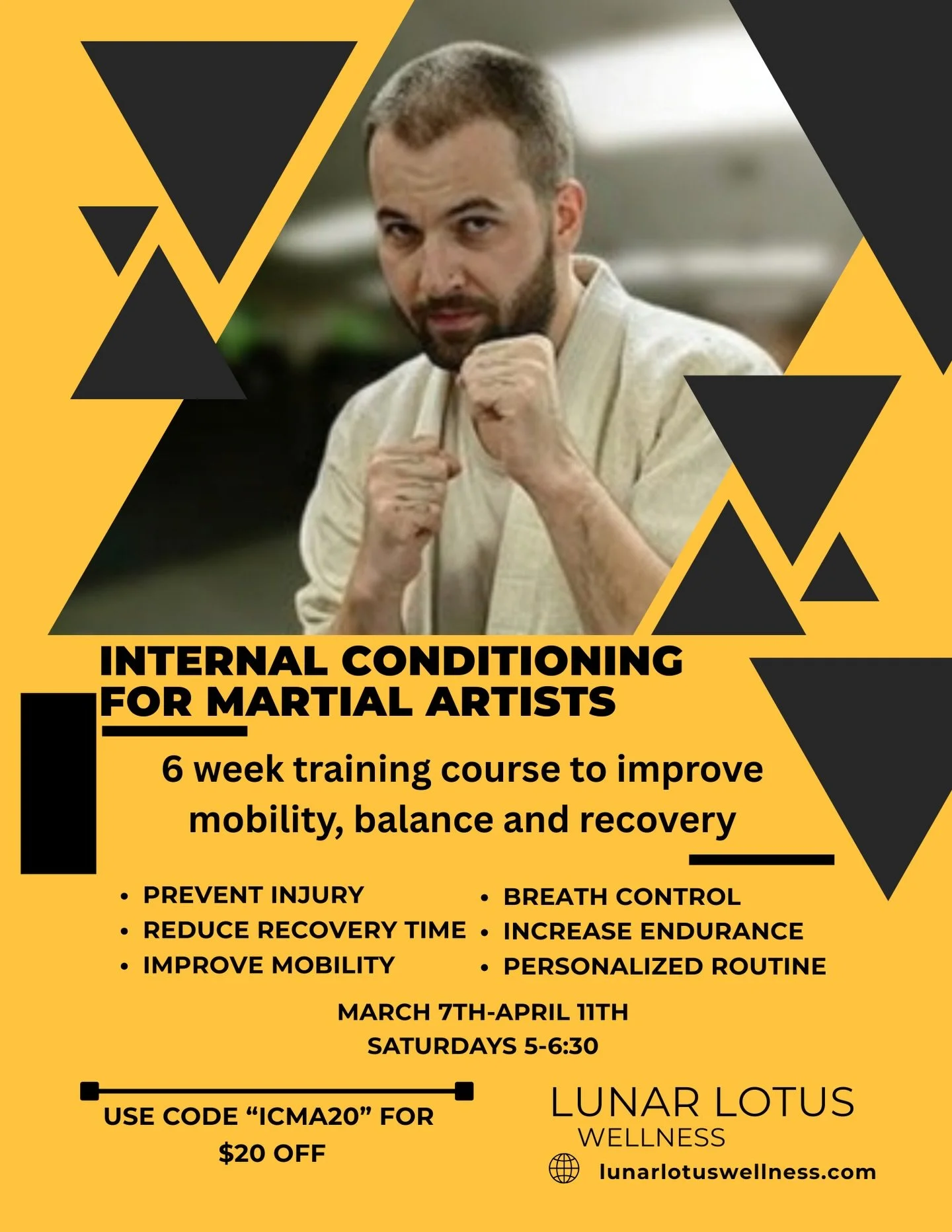 This 6 week course starts in less than one month! ✨ It&rsquo;s perfect for those who want to enhance their Martial Arts skills, put an emphasis on recovery, and get a more personalized touch to help improve your skills. 

The course starts March 7th 