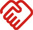 Icon of two hands shaking, symbolizing agreement or partnership