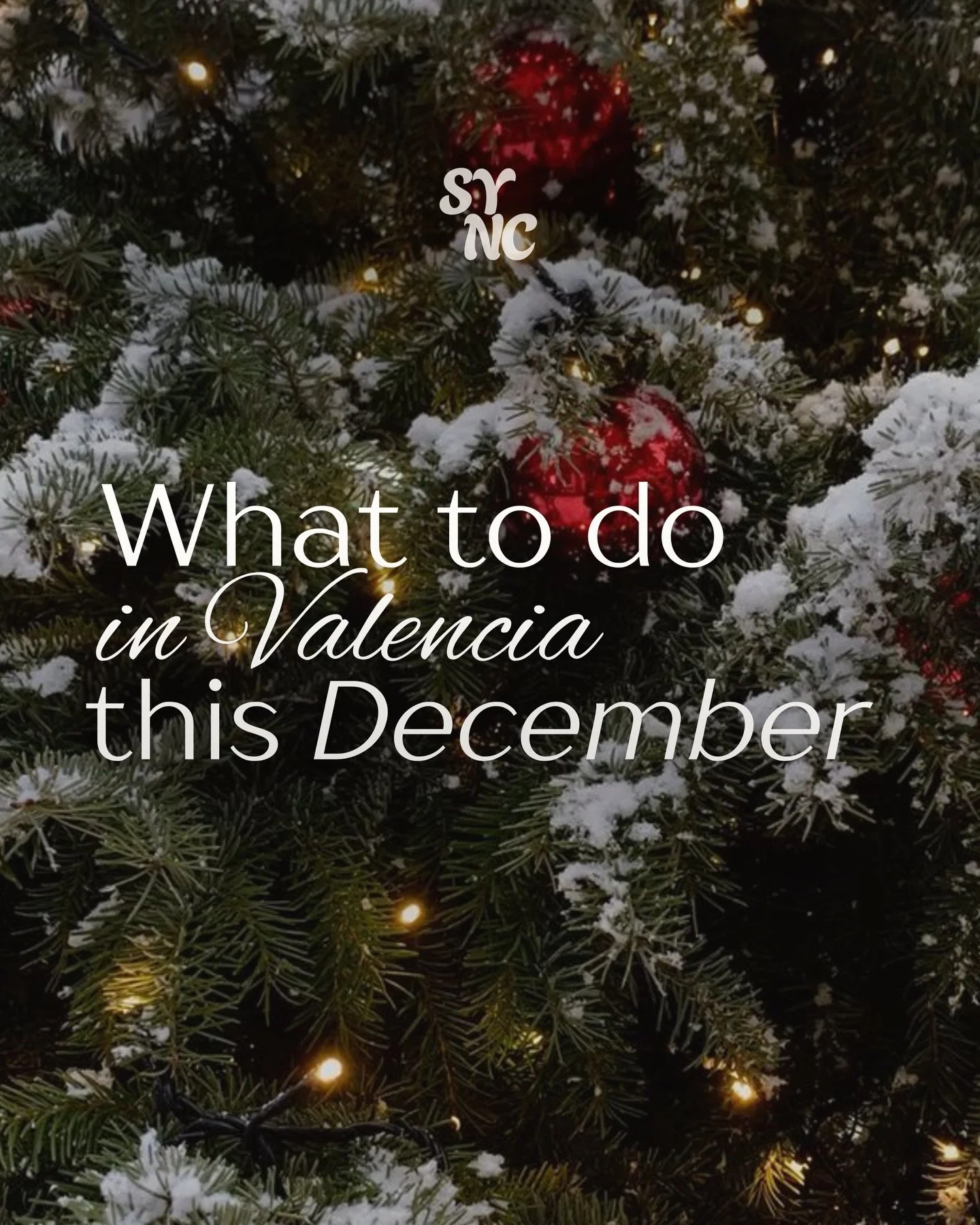 Holiday plans 🎄

December feels different when we spend it together,right? ✨

So here&rsquo;s our December line-up:

06 December | 7:00 - 9:30 pm 
Yoga, Candles and Prosecco with @isabelle_sanmiguel at @mascentrovalencia 
A candle-lit evening of imm