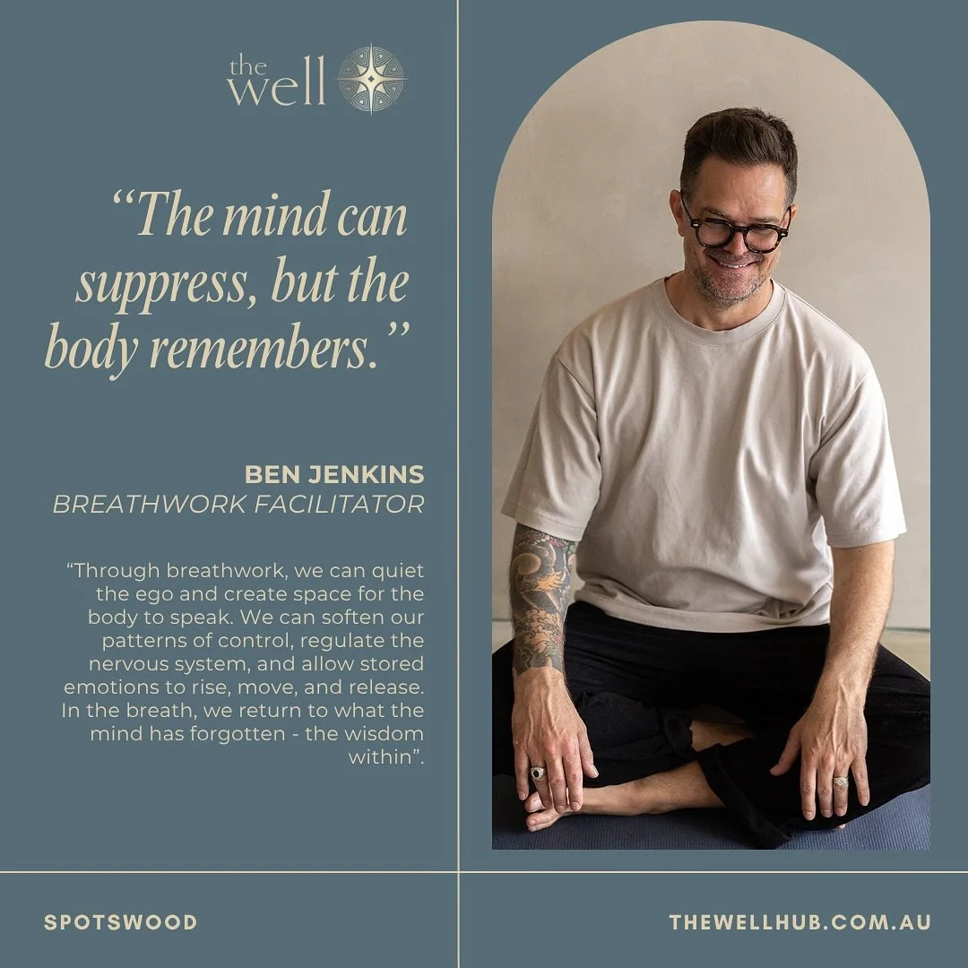 Our co-owner Ben is passionate about sharing his knowledge of the breath, and the innate power we all have within us to heal.

&ldquo;Something I have learnt for myself is that so much of what we find difficult to face consciously in life, our ego le