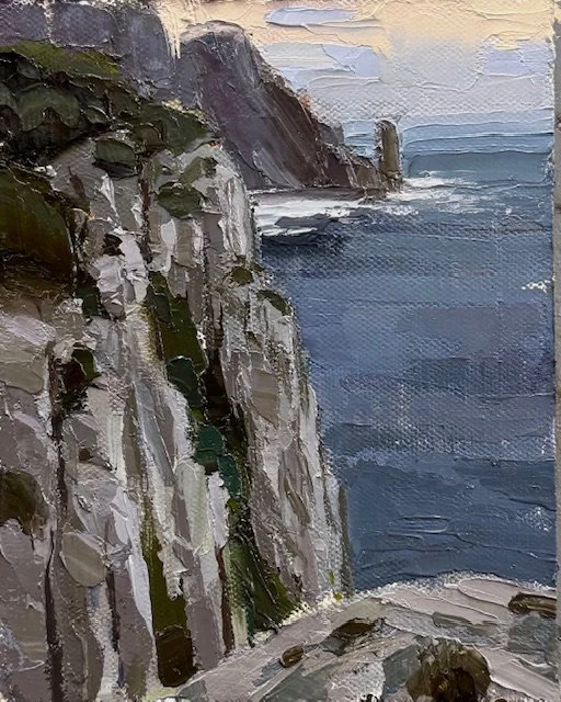 First Light at the Pillars, Oil on board, 25cm x 20cm, Plein Air.jpeg