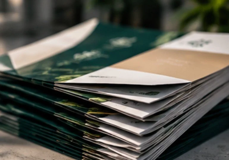 Brochures et catalogues imprimés, prêts à être livrés sur chaque site
