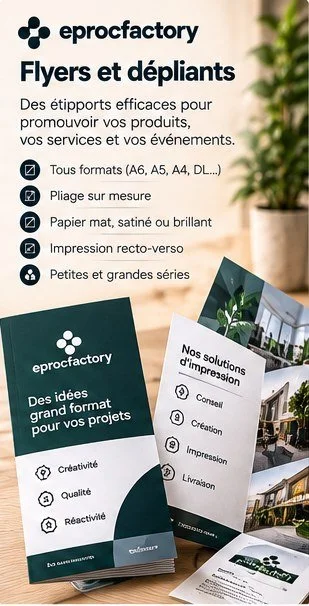 Flyers et dépliants imprimés en recto-verso pour promouvoir offres et événements