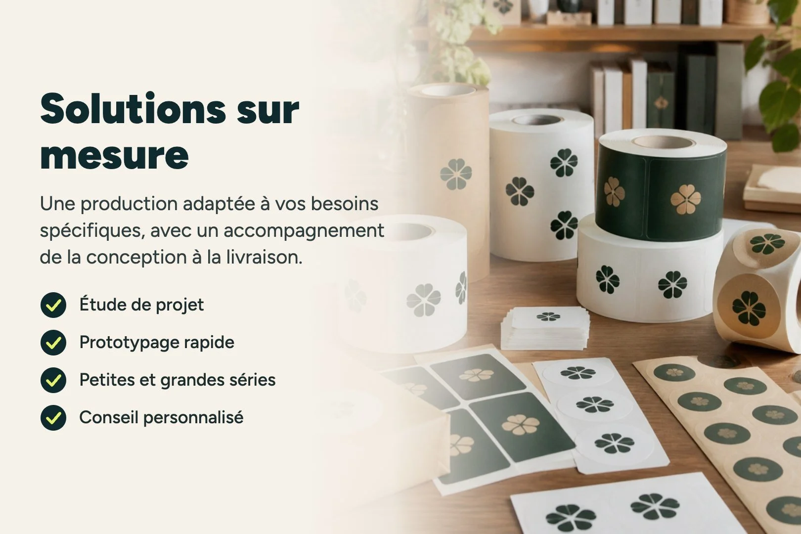 Étiquettes sur mesure : étude de projet, prototypage et production