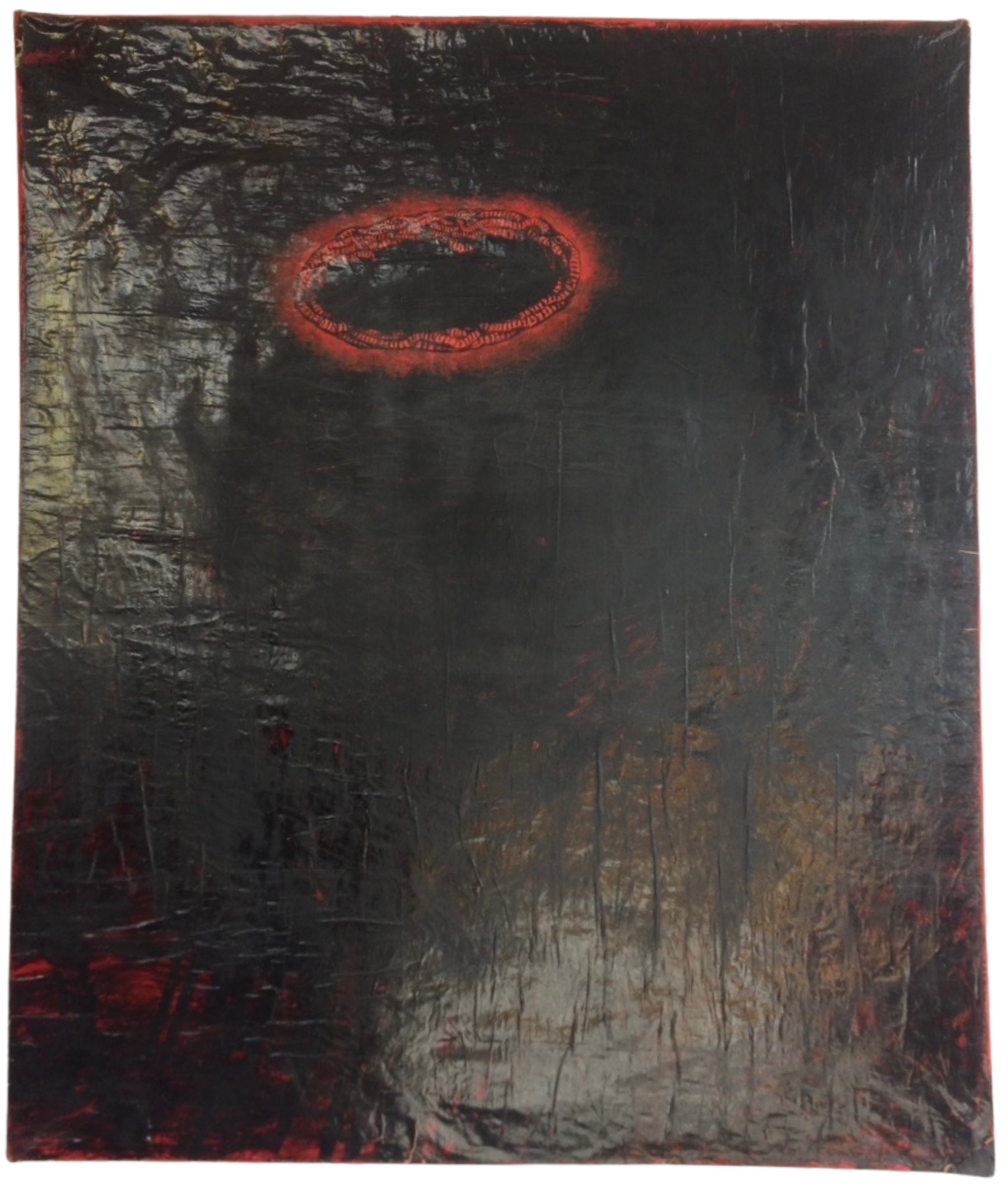 A Clear Conscience, 1985,
Enamel on newspaper,
150 x 178cm