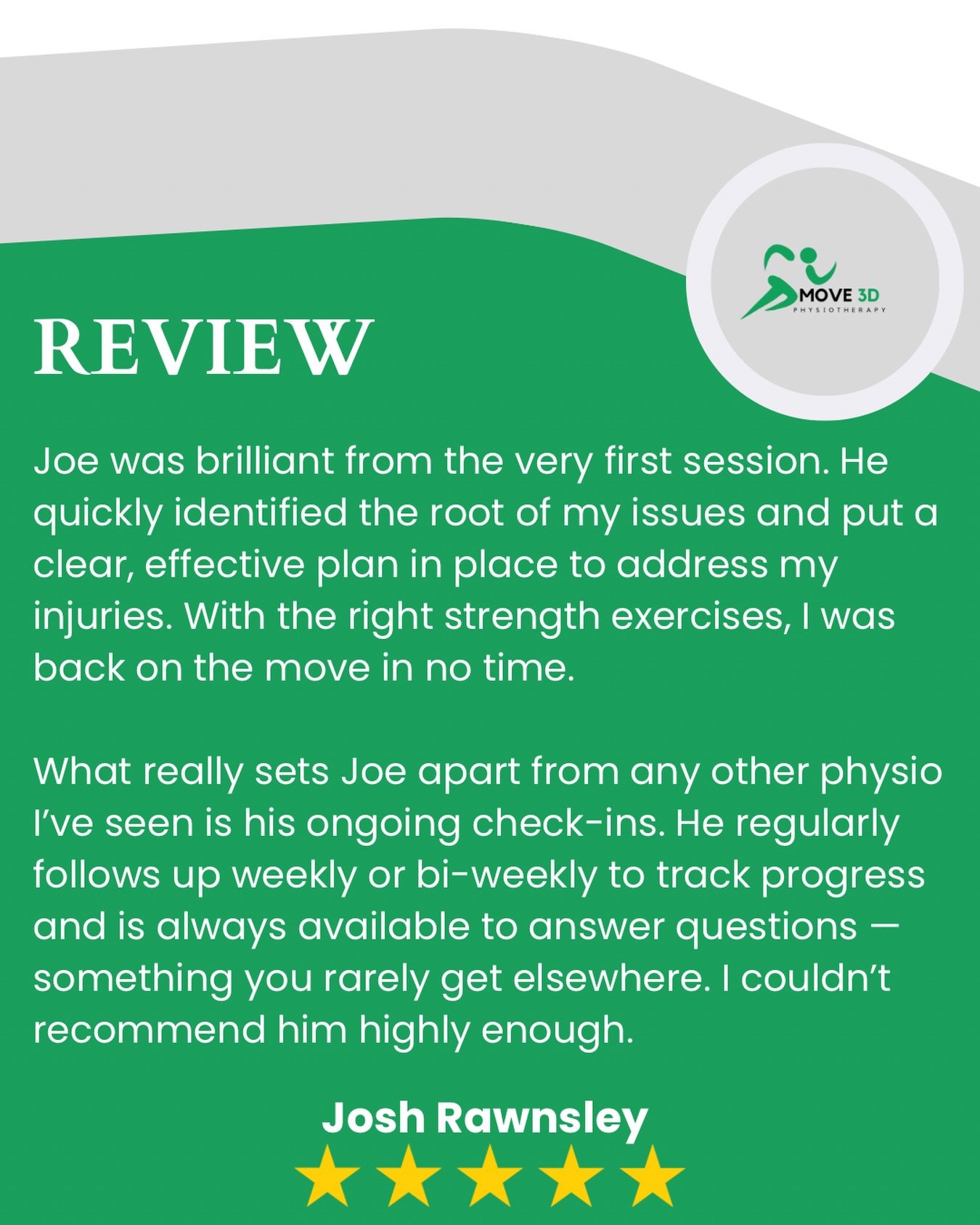 Rehabbed back to playing golf following lateral hip pain, while also building new, healthy strength training habits to complement his sport and support long term health 😁

When Josh first visited, he had a highly irritable hip, causing daily discomf
