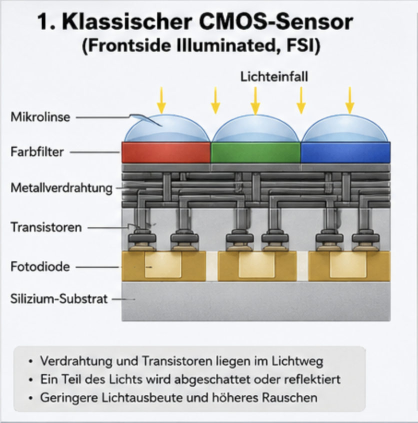 Klassischer CMOS-Sensor