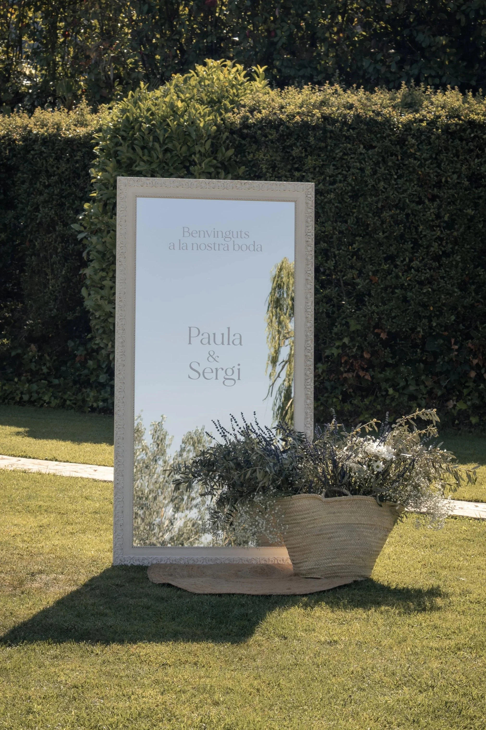 mirall benvinguda casament boda