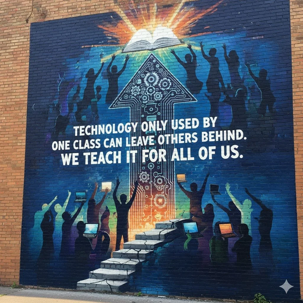 “Technology built for one class can leave others behind. We teach it to everyone.”