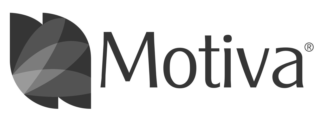 MOTIVA logo with a stylized circular design and the company name in black text.