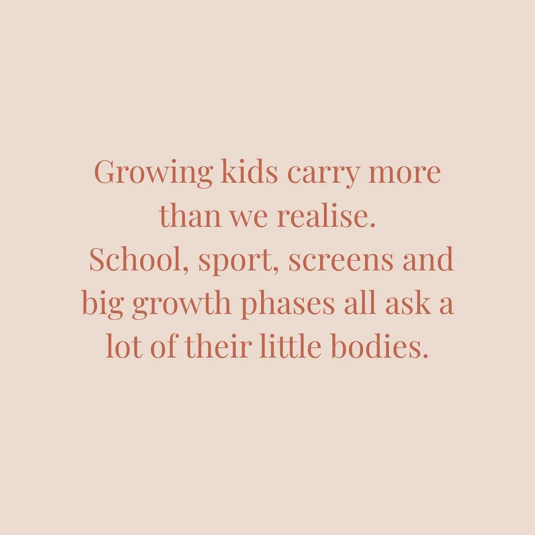 Growing bodies need growing support 🌱

School, sport, screens and growth spurts all add extra load on kids&rsquo; bodies and sometimes they need a little help to stay comfortable, coordinated and confident. 

Gentle chiropractic care can help their 