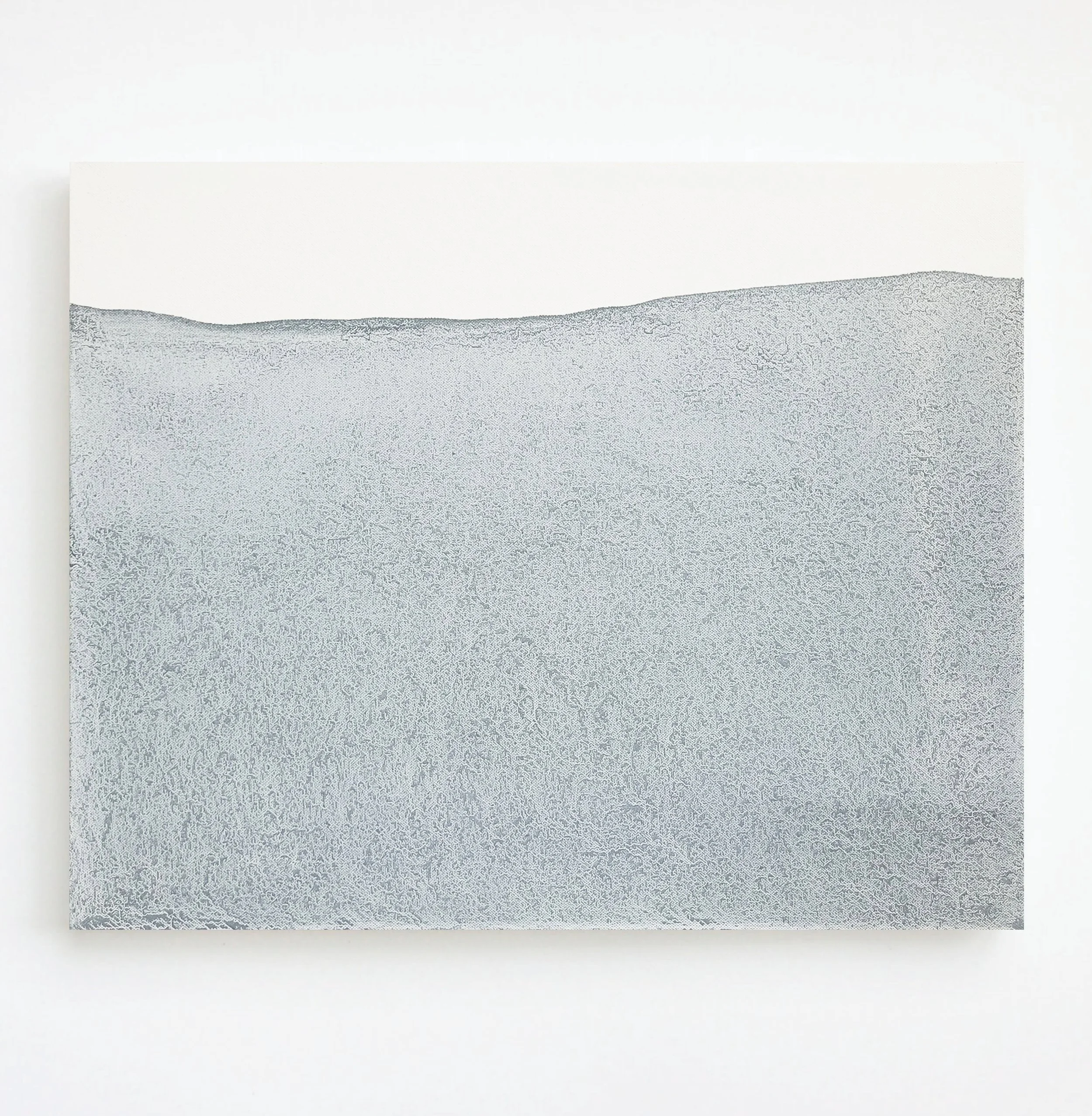 Ravi Joshi. After Part of Sky. Indigo and marble dust on canvas. 24" x 18”. 2025. 