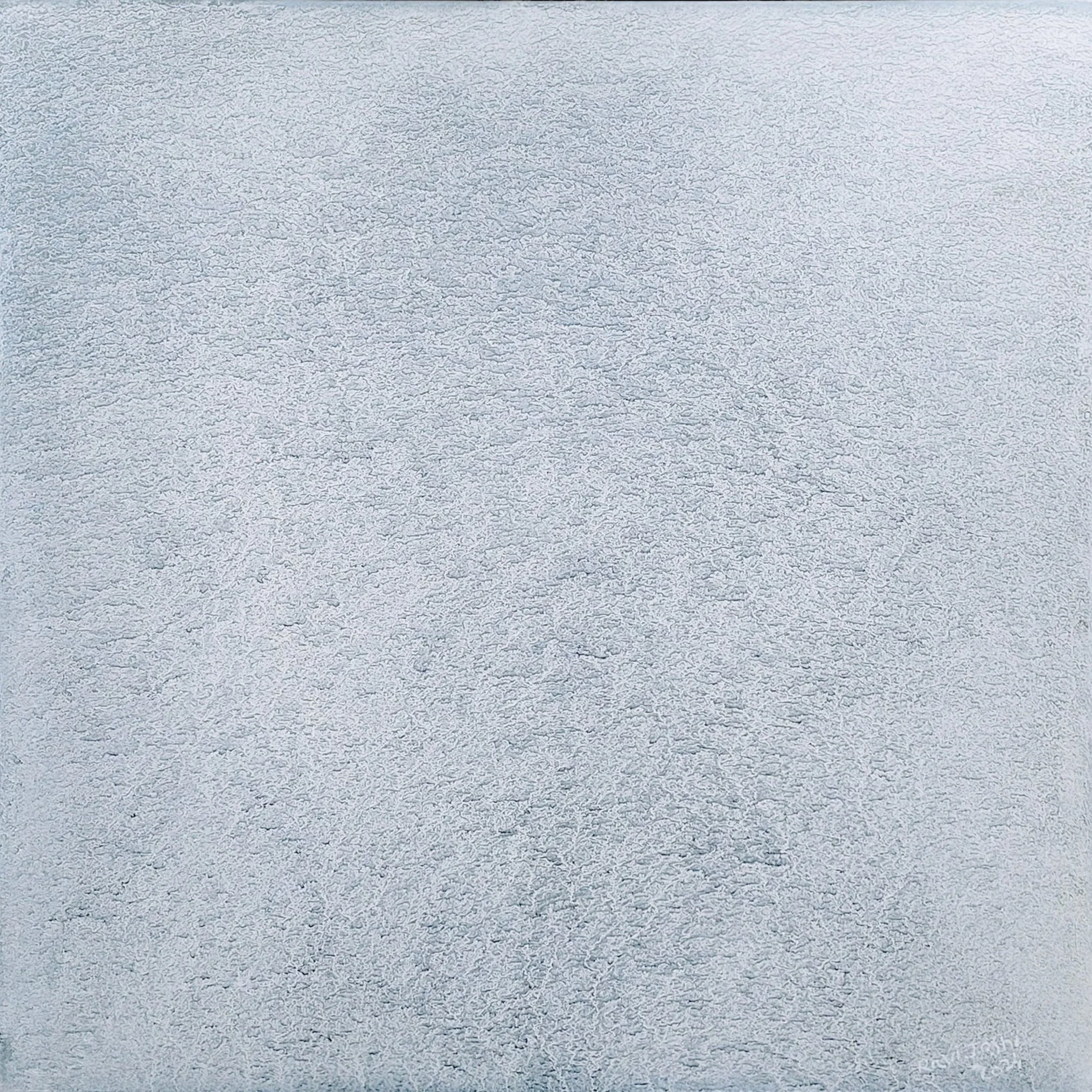 Ravi Joshi. Part of Sky. Indigo and marble dust on canvas. 40" x 40”. 2024. Collection: Kasturbhai Lalbhai Museum.